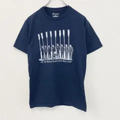 champion チャンピオン　半袖プリントTシャツ　カジュアルデザイン　ネイビー　クルーネック　レトロ　Sサイズ　古着