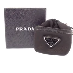 プラダ PRADA Re-Nylon ミニポーチ キーチェーン Air Pods Pro ケース 2TT170_2DMK_F0002 バッグチャーム ナイロン ブラック レディース メンズ ユニセックス【中古】【Aランク】のサムネイル
