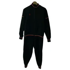 【中古】　adidas　セットアップ　70s-80s vintage　70年代-80年代　上下セット　トラックジャケット　ジャージ　ワンポイント　ブランドロゴ　トレフォイル　刺しゅう　デサント製　ATS-205　日本製　スポーツ　古着　/1952