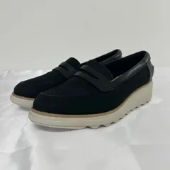 Clarks クラークス Sharon Ranch シャロンロンチ ローファー 厚底 ブラック 黒 本革 レザー UK4 23.0