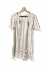 UNTITLED シルクワンピース ノースリーブ ドロップショルダー風 上品 春夏のサムネイル