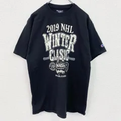 Champion　チャンピオン　半袖プリントTシャツ　NHL　ウィンタークラシック　黒　ブラック　Lサイズ　古着