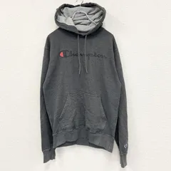 champion　チャンピオン　スウェットパーカー/フーディー　ロゴプリント　グレー　Lサイズ　古着