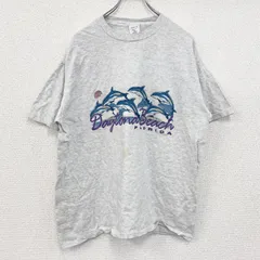 90s　Center Cut　半袖プリントTシャツ　シングルステッチ　ヴィンテージ　グレー　XLサイズ　古着