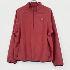 adidas　アディダス　ナイロンハーフジップジャケット　プルオーバー　刺ロゴ　赤　レッド　Mサイズ　古着