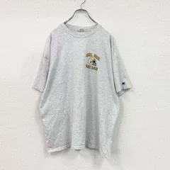 90s　champion　チャンピオン　半袖Tシャツ　ヴィンテージ　シングルステッチ　グレー　2XLサイズ　古着