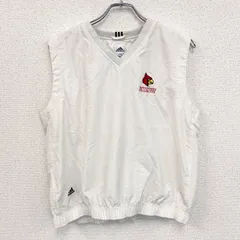 adidas　アディダス　ナイロンベスト　ルイビル　NFL　刺ロゴ　白　ホワイト　Lサイズ　古着