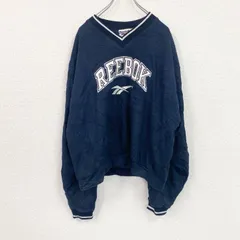 90s　Reebok　リーボック　ナイロンプルオーバー　ヴィンテージ　紺　ネイビー　Mサイズ　古着