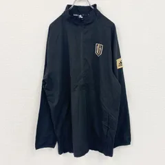 adidas　アディダス　プルオーバージャケット　ハーフジップ　ワンポイント　NHL　黒　ブラック　Lサイズ　古着