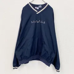 90s　Reebok　リーボック　プルオーバージャケット　ヴィンテージ　紺　ネイビー　Lサイズ　古着