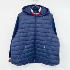 TOMMY HILFIGER　トミーヒルフィガー　フルジップ中綿ジャケット　紺　ネイビー　Lサイズ　古着