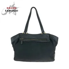 美品 PRADA プラダ ヴィッテロダイノ テスート 三角ロゴプレート ブラック 黒 レザー/ナイロン ハンドバッグ ショルダーバッグ 602028【中古】