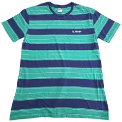 XLARGE エクストララージ ボーダーＴシャツ グリーン(メンズ L)中古 古着 X8321