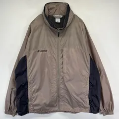 古着 コロンビア Columbia ジャケット ナイロン フルジップ マウンテンパーカー ワンポイント刺繍ロゴ 2XL  グレー系 メンズ