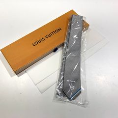 LOUIS VUITTON ネクタイ 無地 ソリッド モノグラム あんしん鑑定