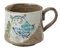 宗峰窯 マグカップ 南蛮 ふくろう 駒型 φ7.5×7.5cm(240cc) 755-19-233