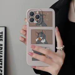 スタイリッシュなカーキ色の携帯ケースネコネズミ14 promax/ iPhone 16 promax携帯ケースiPhone 15 Promax携帯ケース