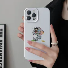 白いかわいいネズミの携帯ケースiPhone 14 promax/16 Promax iPhone 16 proケースiPhone 15 Pro/13Promaxケース