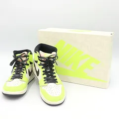 ナイキ NIKE エア ジョーダン1 AIR JORDAN 1 RETRO HIGH OG 555088-702 ハイカット スニーカー ネオンイエロー ホワイト 表示サイズ28cm メンズ【yy】【中古】4000009801000502