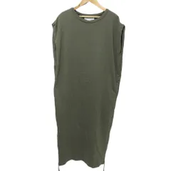 美品 22SS AMERICANA アメリカーナ アパルトモン別注 裾ジップ ノースリーブ カットソー ロングワンピース カーキ レディース 古着 中古 USED