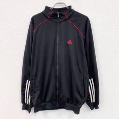 adidas　アディダス　トラックジャケット/ジャージ　黒　ブラック　古着