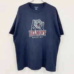 Champion　チャンピオン　半袖プリントTシャツ　紺　ネイビー　2XLサイズ　古着