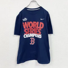 NIKE　ナイキ　半袖プリントTシャツ　レッドソックス　紺　ネイビー　Lサイズ　古着