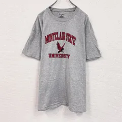 champion　チャンピオン　半袖プリントTシャツ　カレッジ　灰色　グレー　XLサイズ　古着