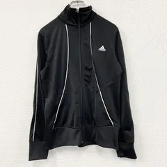 00s　adidas　アディダス　トラックジャケット/ジャージ　ヴィンテージ　黒　ブラック　Lサイズ　古着
