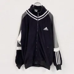 90s　adidas　アディダス　トラックジャケット/ジャージ　ヴィンテージ　切替デザイン　黒　ブラック　XLサイズ　古着