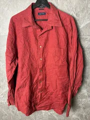 90s ノーティカ 長袖シャツ XL相当 赤 レッド チェック NAUTICA アメカジ 00s ゆるだぼ 古着 ビンテージ ヴィンテージ 90年代 コットン