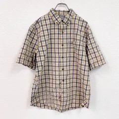 Carhartt　カーハート　半袖ボタンダウンシャツ　チェック柄　茶色　ブラウン　Lサイズ　古着