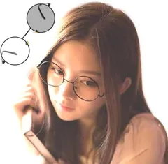 REONAS 丸メガネ ブル―ライトカット 調光変色 ラウンドメガネ ファッション 眼鏡 デスクワーク 外出 PCメガネ (ブラック,  45-22-138)