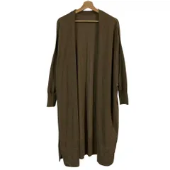 美品 MUSE de Deuxieme Classe ミューズ ドゥーズィエムクラス Vネック ロングカーディガン ブラウン レディース 古着 中古 USED