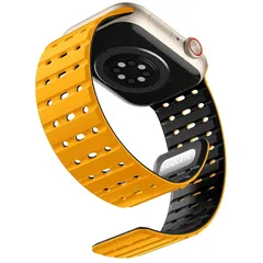 【新品】 [Bandletic] アップルウォッチ用の バンド マグネット - 夏 蒸れない スポーツ 42mm 44mm 45mm 46mm 49mm 通気性 防汗 軽量 2色デザイン 交換バンド 0
