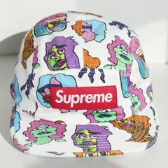 Supreme Gonz Heads Camp Cap 白 総柄 5パネル Box Logo Mark Gonzales 2017FWのサムネイル