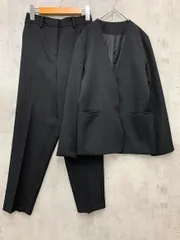 美品 coca コカ フォーマル ノーカラージャケット テーパードパンツ セットアップ sizeM/ブラック ■◇ レディース