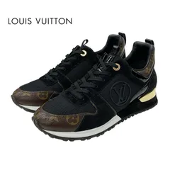 ルイヴィトン LOUIS VUITTON ランアウェイライン モノグラム スニーカー 靴 シューズ レザー スエード ファブリック ブラック ブラウン ゴールド LVロゴ インヒール
