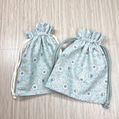 リバティ ミシェル 巾着袋 ラミネートポーチ 3点セット ハンドメイド
