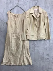 組曲 KUMIKYOKU PRIER ノースリーブワンピース ジャケット セットアップ size3/ゴールド系 ■◇ レディース