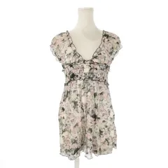 レストローズ L'EST ROSE シアーカットソー 2 黒 ブラック 薔薇 ローズ 花柄 パワーネット メッシュ /CK34 ■ECB003