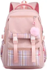 kaoco リュック 女の子 小学生 リュックサック 子供用 遠足 通学 修学旅行 かわいい 大容量 軽量 塾 (ピンク,  普通)
