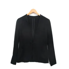 グリーンレーベルリラクシング ユナイテッドアローズ green label relaxing ノーカラージャケット コットン シンプル 38 ブラック 黒 /KT3