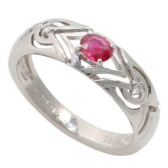 Pt900 プラチナ リング 指輪 ルビー 約0.34ct 高級 9号 - メルカリ