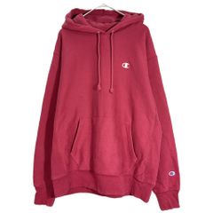 チャンピオン パーカー 刺繍ロゴ レッド S 2233 - メルカリ