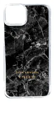 【新品未使用】iPhone14 Plus アイフォン14プラス クリア ハードケース 大理石 (ブラックオニキス) マーブル ストーン おしゃれ かわいい 