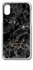 【新品未使用】iPhone X iPhone Xs アイフォンX XS クリア ハードケース 大理石 (ブラックオニキス) マーブル ストーン おしゃれ かわいい 