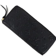 ルイヴィトン 財布 ポルトフォイユクレマンス モノグラムアンプラント M60171 ノワール ブラック ラウンドファスナー長財布 レザー アクトワン【中古】