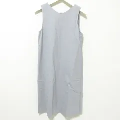 美品 Theory セオリー TAILOR NARLIGA ストレッチ ノースリーブ ひざ丈 ワンピース ドレス 小さいサイズ 00 グレー レディース 古着 中古 USED