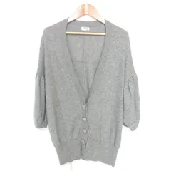 良品 FOXEY フォクシー カシミヤ100% ニットカーディガン サイズ40 グレー レディース 古着 中古 USED